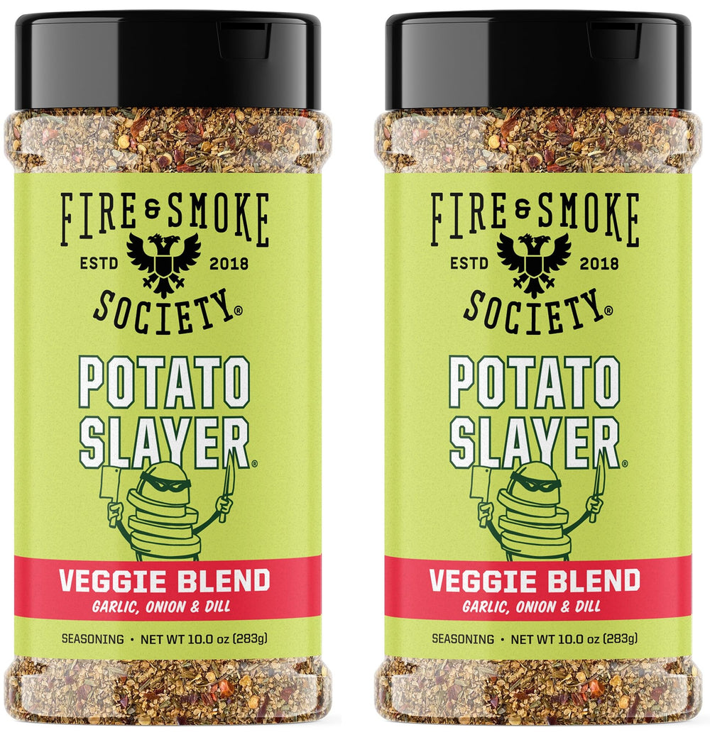 Fire & Smoke Society front bottle label showing Potato Slayer benefits