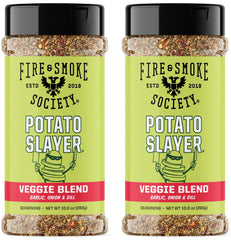 Fire & Smoke Society front bottle label showing Potato Slayer benefits
