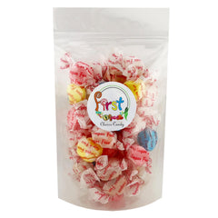 FirstChoiceCandy individually wrapped taffy pieces spread out for hygienic sharing