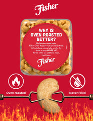 CHEF'S NATURALS cashews in a serving bowl styled for entertaining and sharing