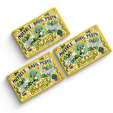 Fishwife front packaging showing mussels in basil pesto, highlights premium quality