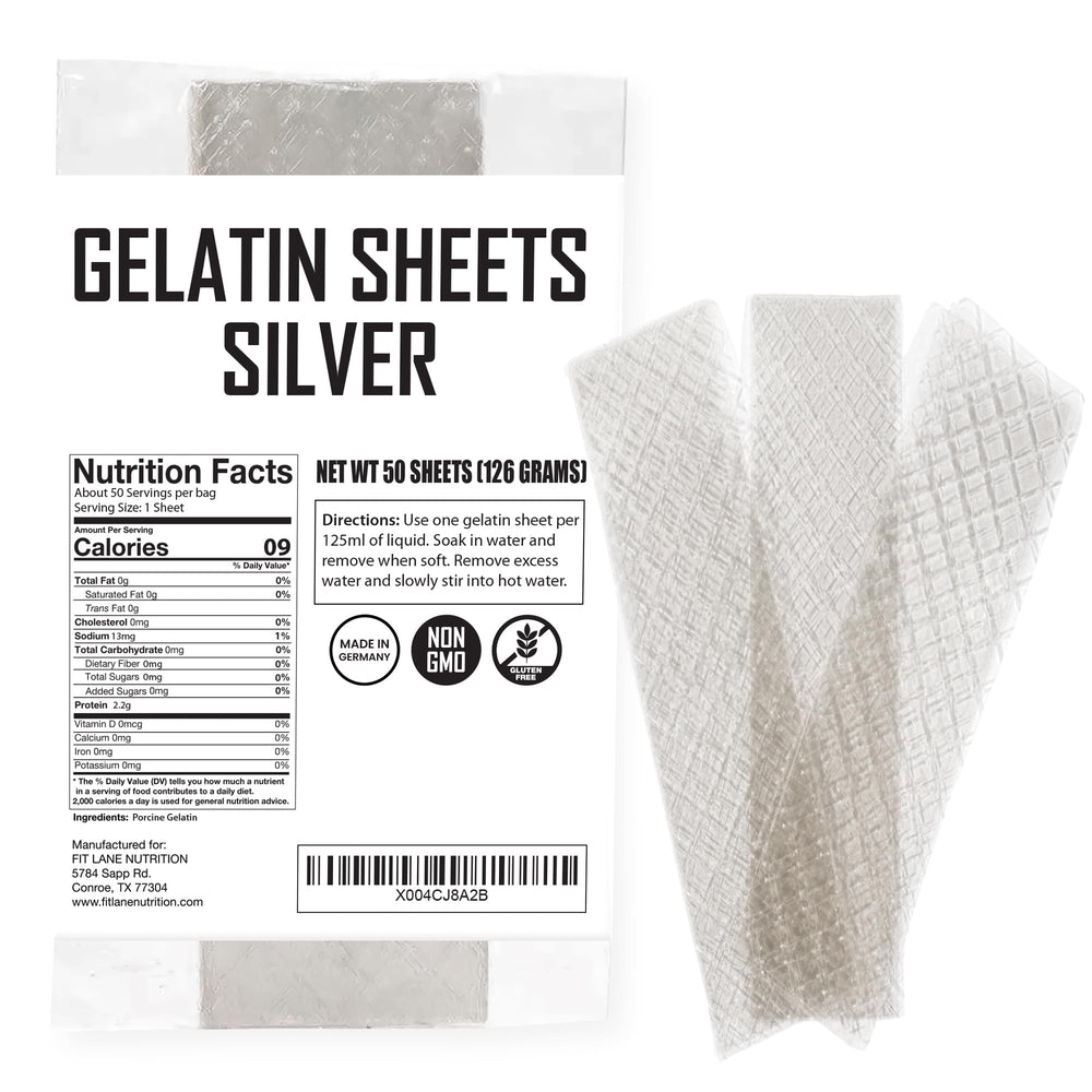 Fit Lane Nutrition front packaging showing 50-sheet pack and product clarity benefit