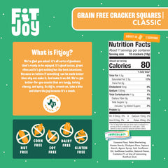 FitJoy close-up texture of cracker square showing crispness and light salt seasoning benefit