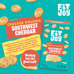 FitJoy cracker texture macro shot revealing crisp non-GMO ingredients