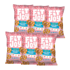 FitJoy front packaging showing cheezy white cheddar and 4.5 oz bag benefits