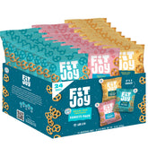 FitJoy front packaging showing variety pack and flavors for convenient snacking