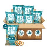FitJoy front packaging showing sea salt pretzel twists, highlights clean ingredients