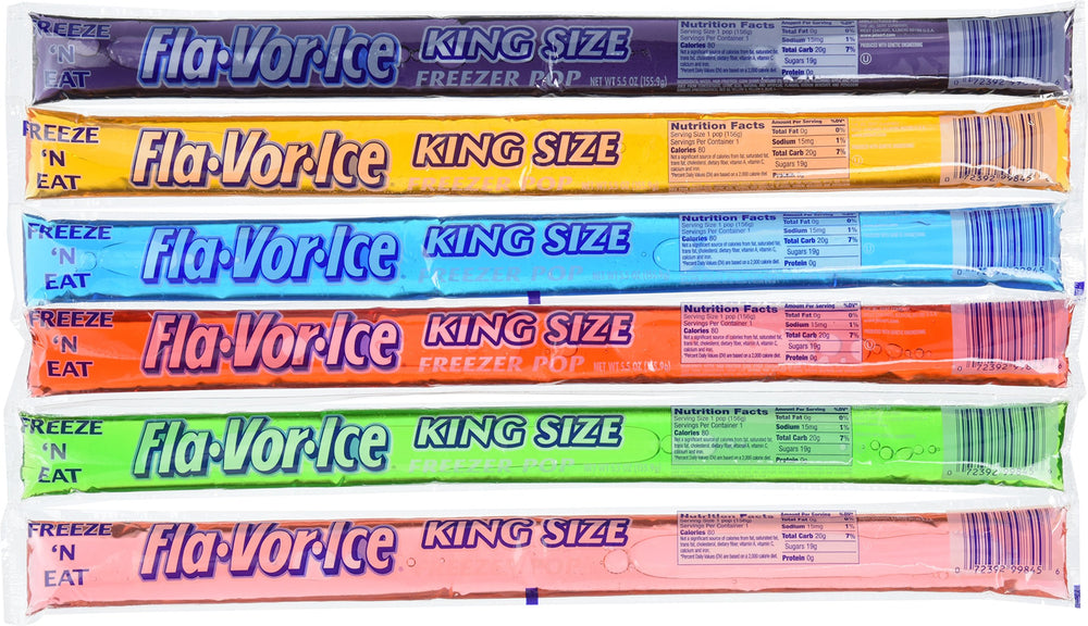 Fla-Vor-Ice front packaging showing vibrant flavors and bulk value