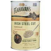 Flahavan's front tin packaging showing brand and size for pantry appeal