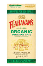 Flahavan's front pack 1kg showing branding and organic label for clear choice