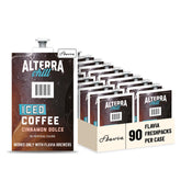 Flavia front-facing case of 90 Freshpacks showing brand and flavor, clear shelf-ready benefit