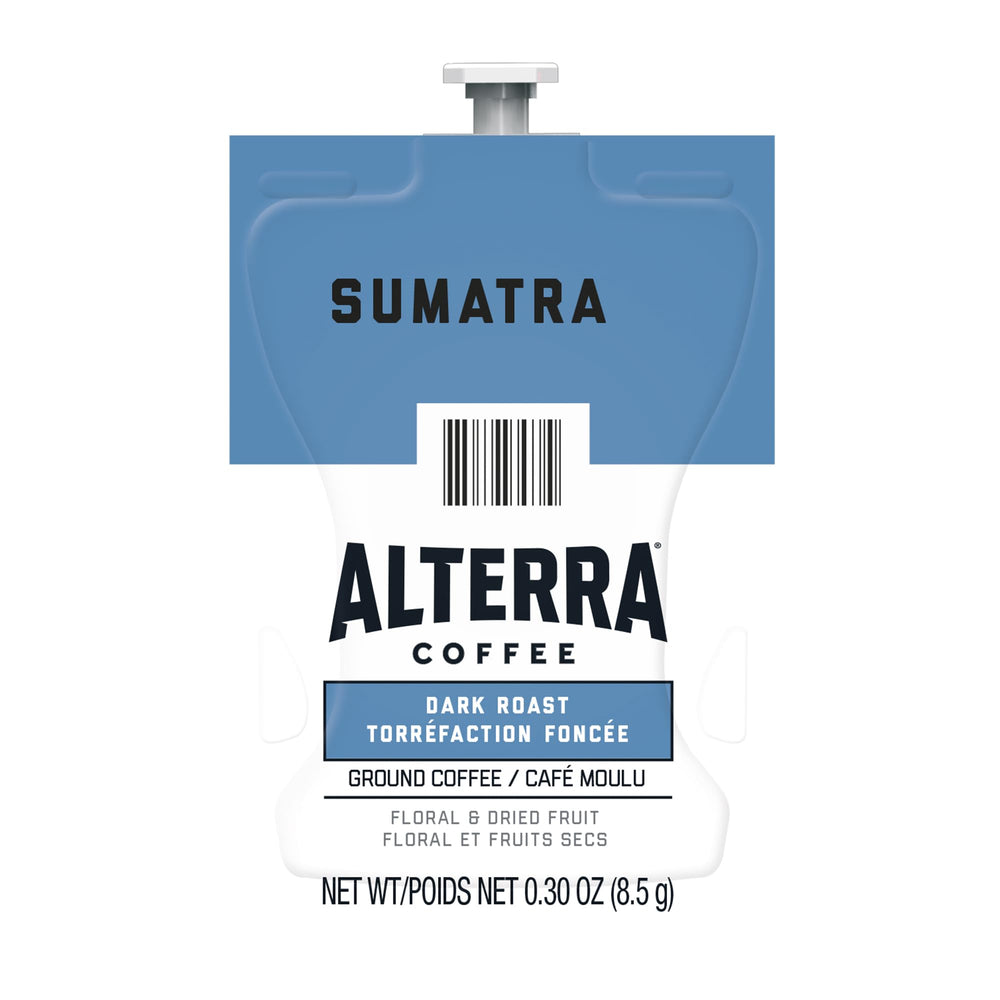 Flavia front packaging showing Sumatran Freshpack and clear labeling for quick identification