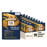 Flavia Lavazza box of 76 Freshpacks showing front packaging and quantity benefit