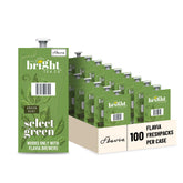 Flavia Select Green Tea pack front showing branding and case count benefit