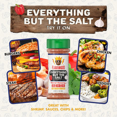 Flavor God sprinkled on roasted chicken enhancing savory flavor benefit