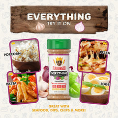 Flavor God sprinkled on scrambled eggs demonstrating quick breakfast flavor boost