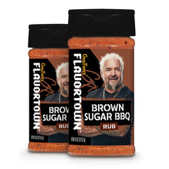 Flavortown front packaging showing jar and brand, highlights sweet smoky flavor