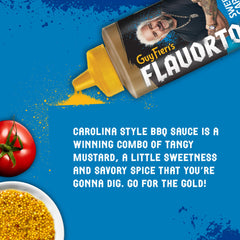 Flavortown sauce poured on pulled pork enhancing tenderness and tangy flavor