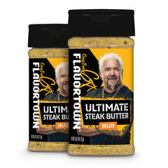 Flavortown front packaging showing jar and label, highlights easy seasoning use