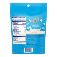 FLIPZ close-up of white fudge coating highlighting creamy texture and satisfying crunch