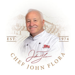 Flora Fine Foods portion comparison with measuring cup illustrating quantity per serving and value