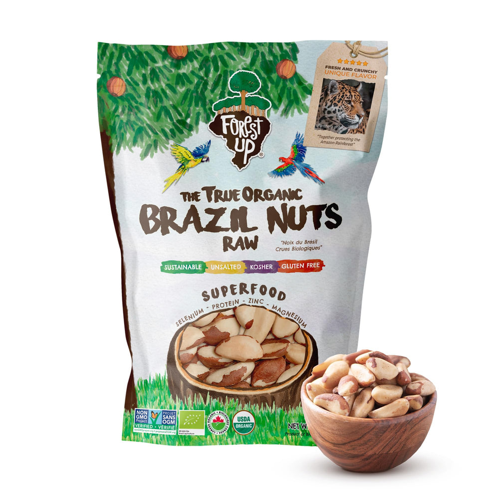 Floresta em Pé front packaging showing 15 oz bag and organic label benefit freshness