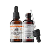 FLORIDA HERBS front packaging shows 2 oz organic white peony tincture for convenience