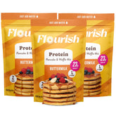 Flourish front packaging showing buttermilk mix and features for quick meals