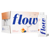 Flow front packaging showing peach blueberry 12-pack and branding benefit