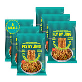 FLYBYJING front packaging showing pack of classic soy noodles, clear product view and benefits