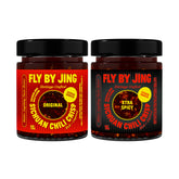 FLYBYJING duo front packaging showing two 6oz jars, convenient pantry staple