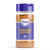 Fody front jar showing chicken soup base packaging and clear benefits