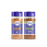 Fody chicken and vegetable front packaging showing brand and two-pack convenience