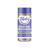 Fody Everyday Seasoning front jar showing brand and label, adds savory flavor