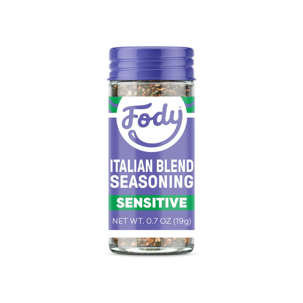 Fody front packaging showing Italian blend and low FODMAP benefit