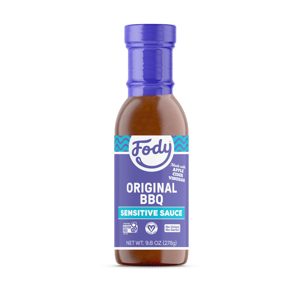 Fody front packaging showing bottle and label, clear brand visibility and gut-friendly benefit