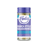 Fody ranch front packaging showing jar and brand, highlights gut-friendly flavor