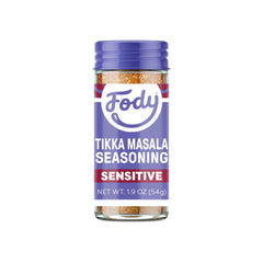 Fody front label showing seasoning jar and product name for quick identification