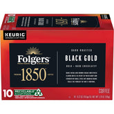 Folgers 1850 front box showing packaging and quick selection benefit
