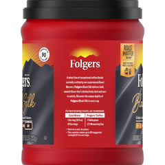 Folgers Black Silk open bag with grounds visible for quick brewing benefit