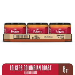 Folgers canister top lid open demonstrating resealable freshness benefit