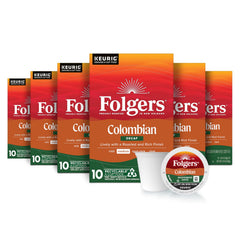 Folgers front packaging showing product and convenience benefit