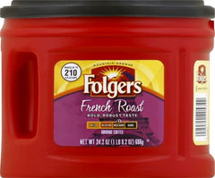 Close-up of Folgers grounds highlighting texture and rich roast aroma