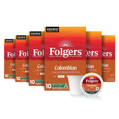 Folgers front packaging showing 60-count K-Cup pods and clear branding for quick selection