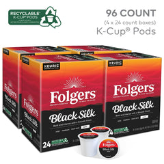 Folgers K-Cup close-up showing capsule detail and consistent single-serve brewing