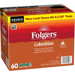 Folgers K-Cup pod close-up highlighting pod design and sealed freshness benefit