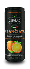 Fonti Di Crodo can side label close-up highlighting ingredients and spring water origin