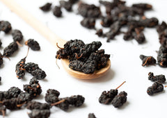 Food to Live mulberries in a bowl ready to snack with a healthy convenient boost