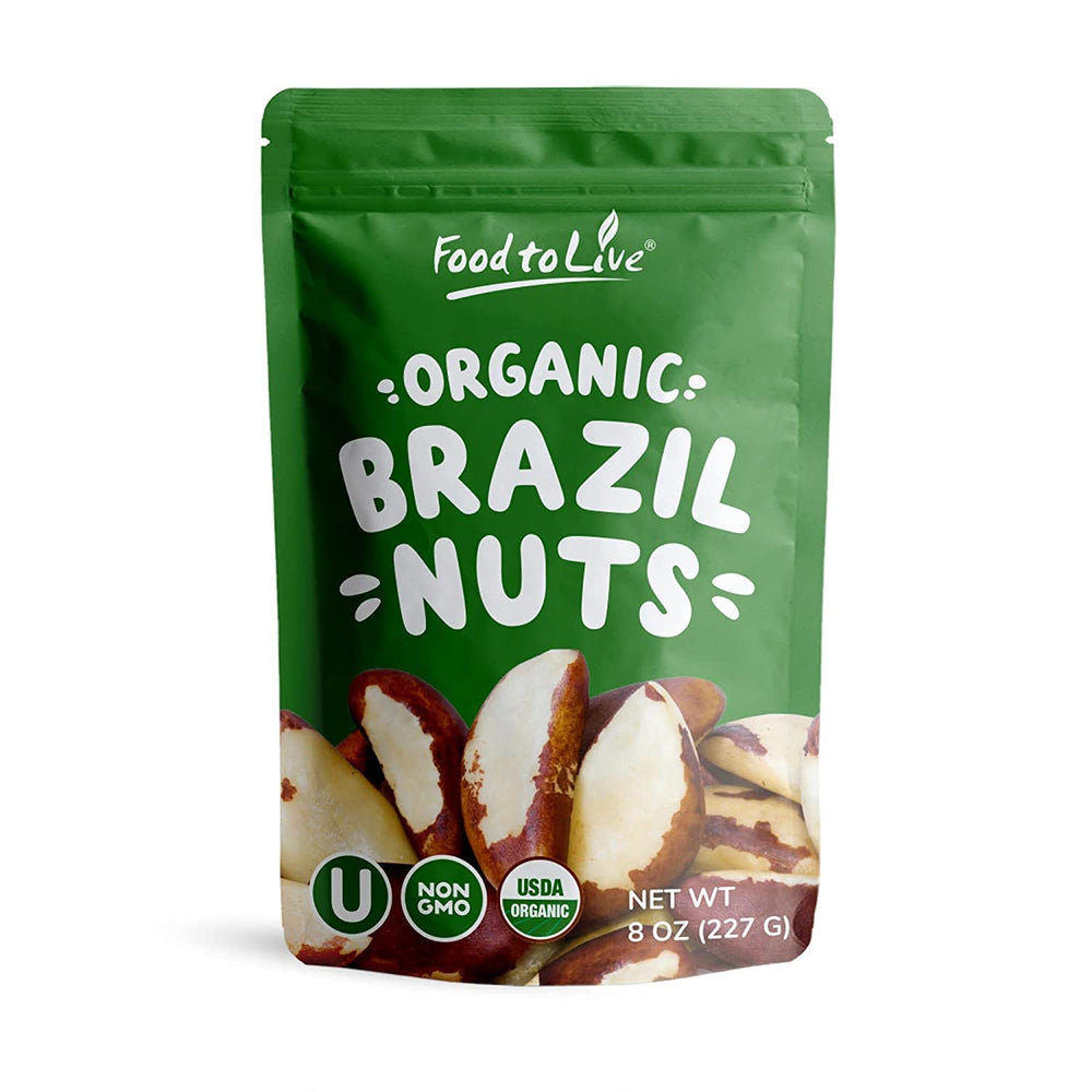Food to Live front package view showing 8 oz bag and organic label benefit