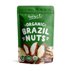 Food to Live front package view showing 8 oz bag and organic label benefit